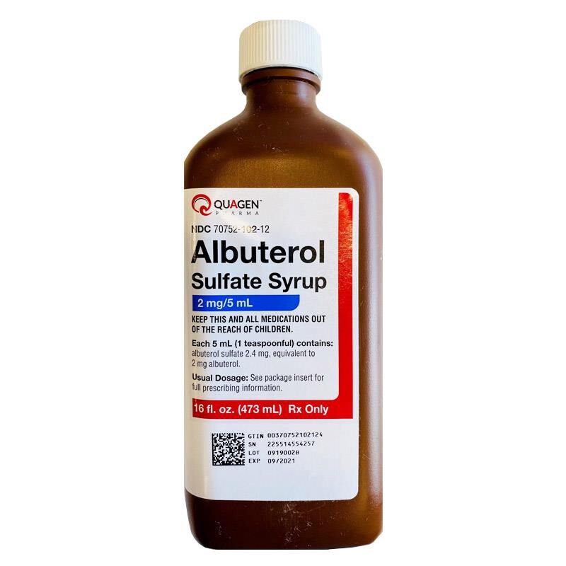 Albuterol Sulfate Syrup 2 mg/5 ml, 16 oz