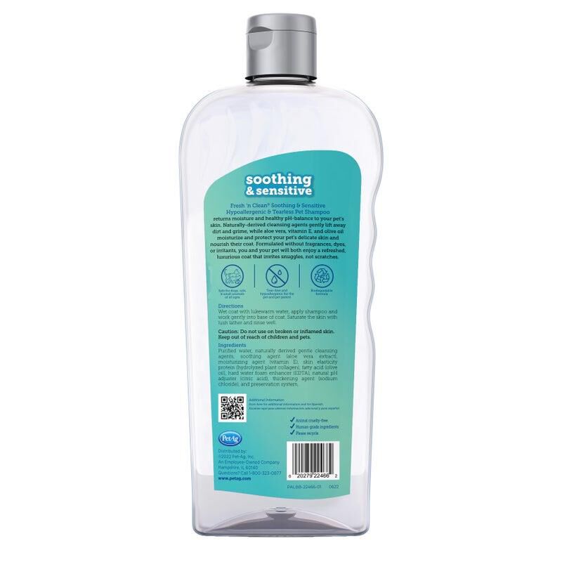 PetAg Fresh 'n Clean Soothing & Sensitive Hypoallergenic Pet Shampoo, 18 oz