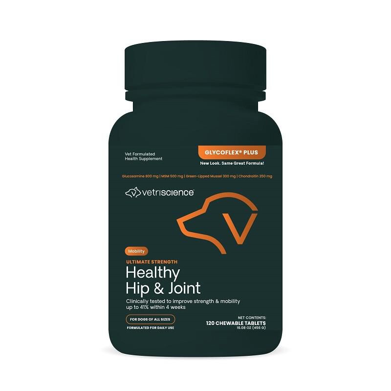 VetriScience Ultimate Strength Healthy Hip & Joint Glyco-Flex Plus Chew Tabs for Dogs