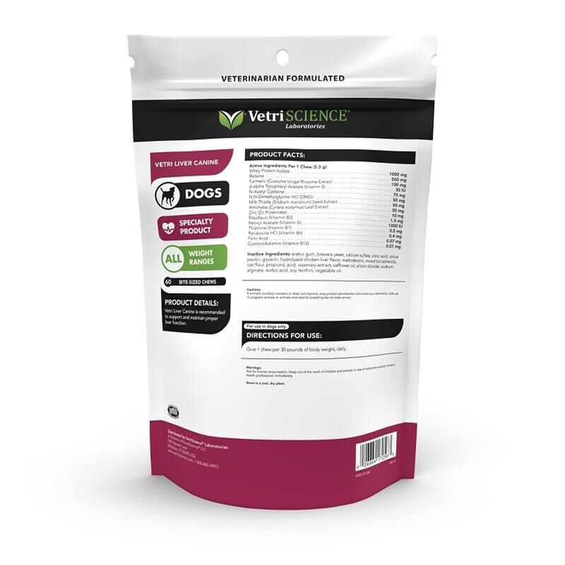 VetriScience Vetri-Liver Canine Bite-Sized Chews 60 Ct
