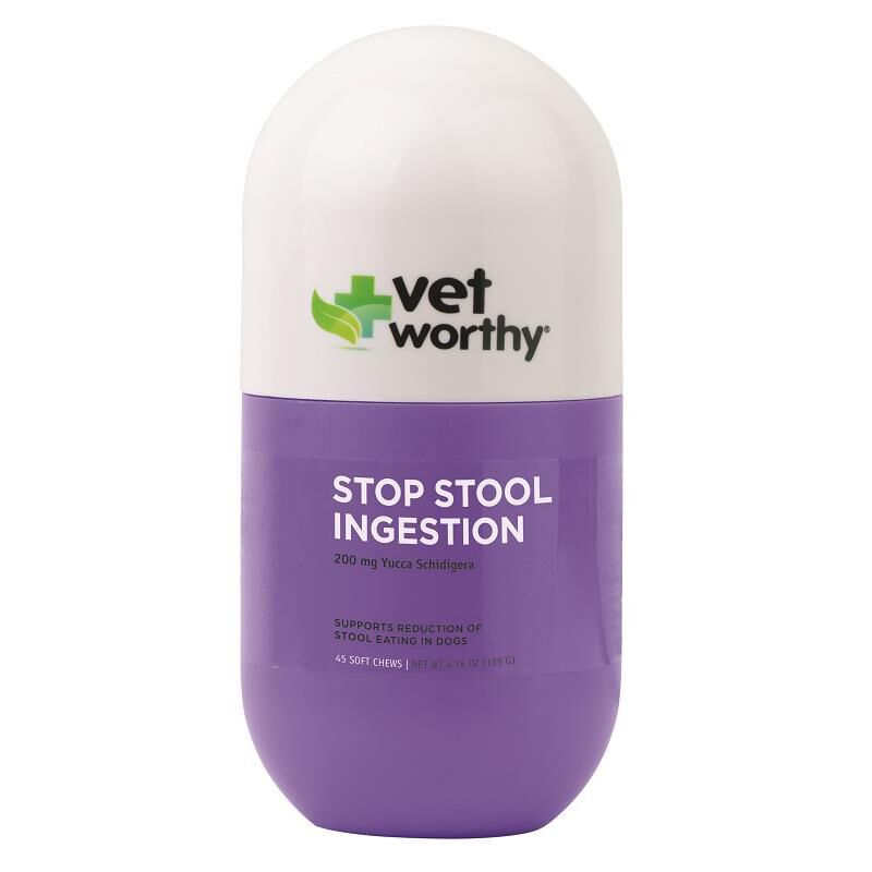 Vet Worthy Stop Stool Ingestion Soft Chews for Dogs, 45 ct