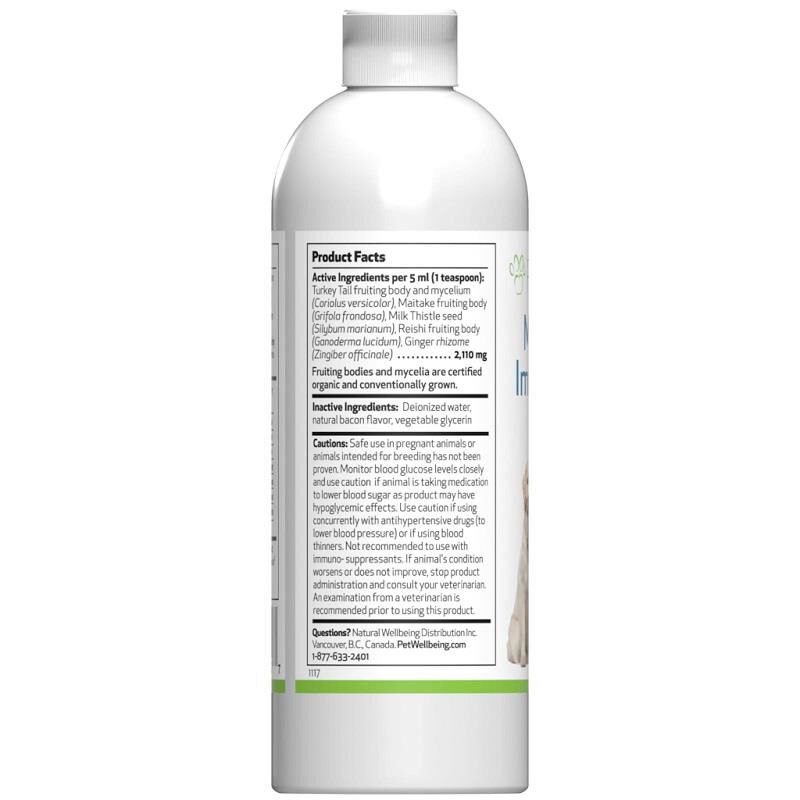 Pet Wellbeing Mushroom Immune Gold for Cats and Dogs, 8 oz