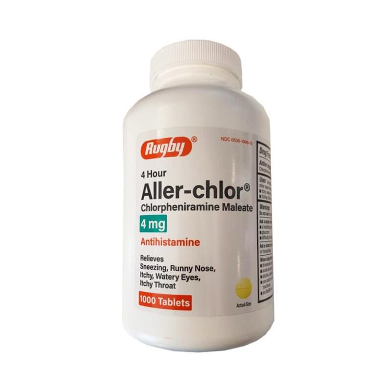 Chlorpheniramine 4 mg Tablet 1000 ct.