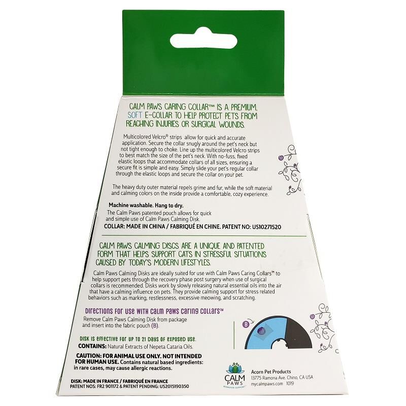 Calm Paws Caring Collar with Calming Disk for XSmall Cats