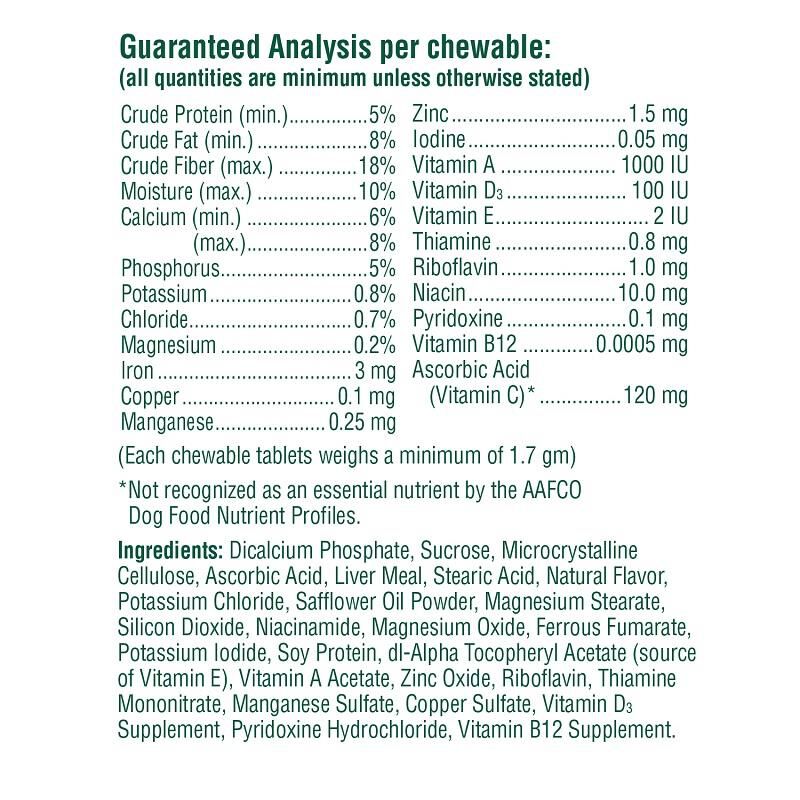 PetNC Adult Daily Multi Vitamin Chewable Tablets for Dogs, 75 ct