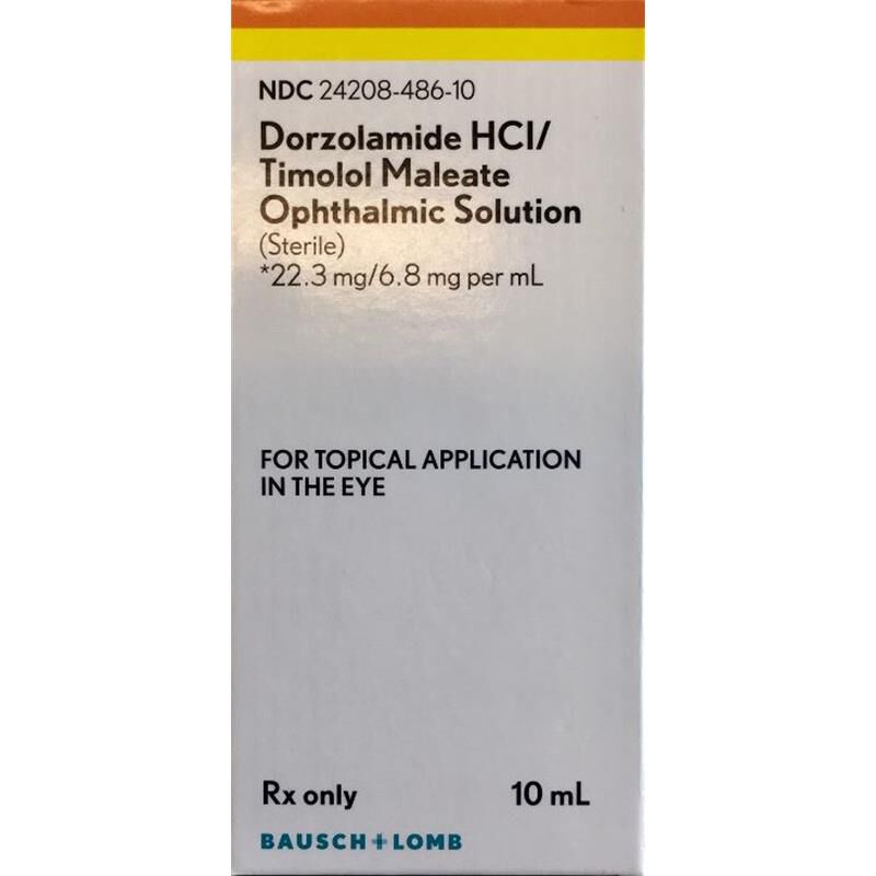 Dorzolamide HCL/Timolol Maleate Ophthalmic Solution 22.3 mg/6.8 mg per ml, 10 ml