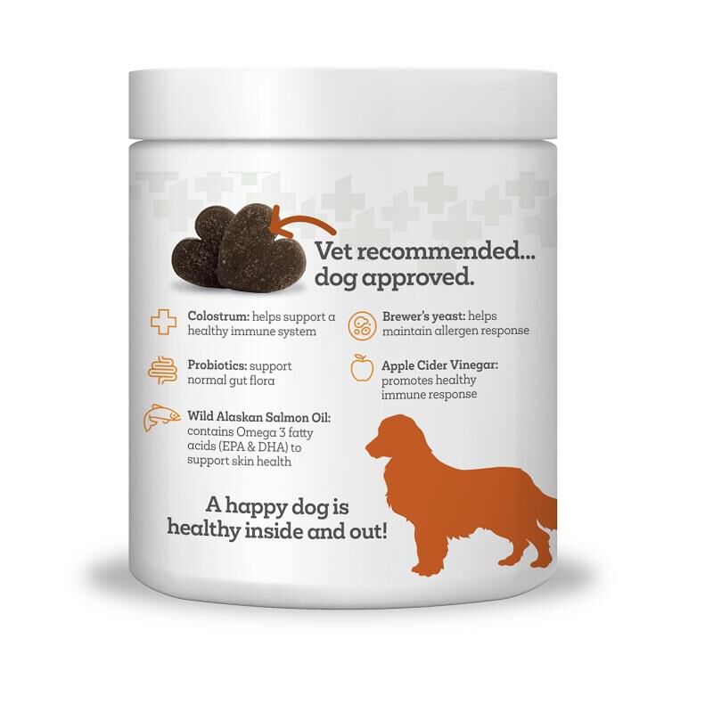 Vetality Skin + Coat Soft Chews for Dogs, 60 ct