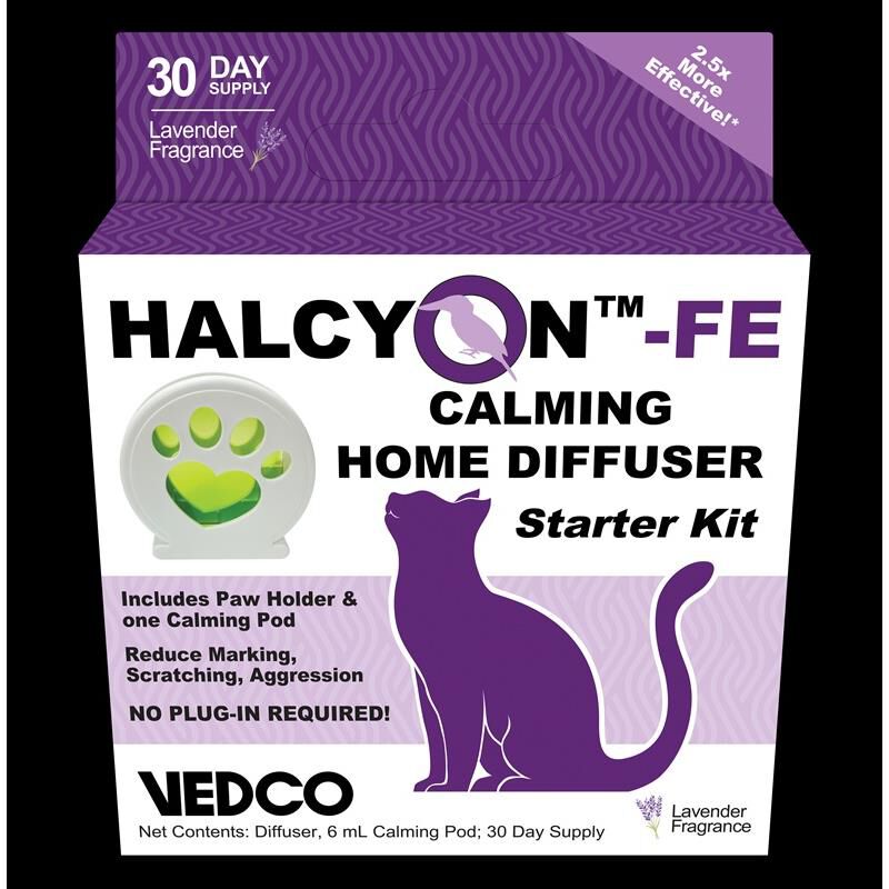 HALCYON-FE Calming Home Diffuser Starter Kit for Cats, 1 Pack