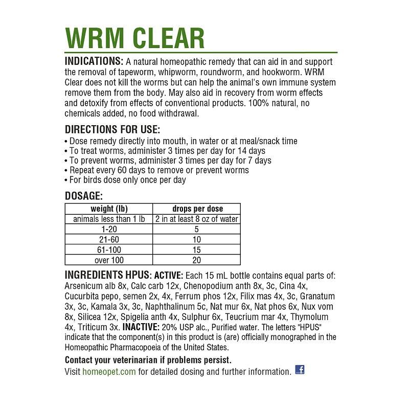 HomeoPet Wrm Clear