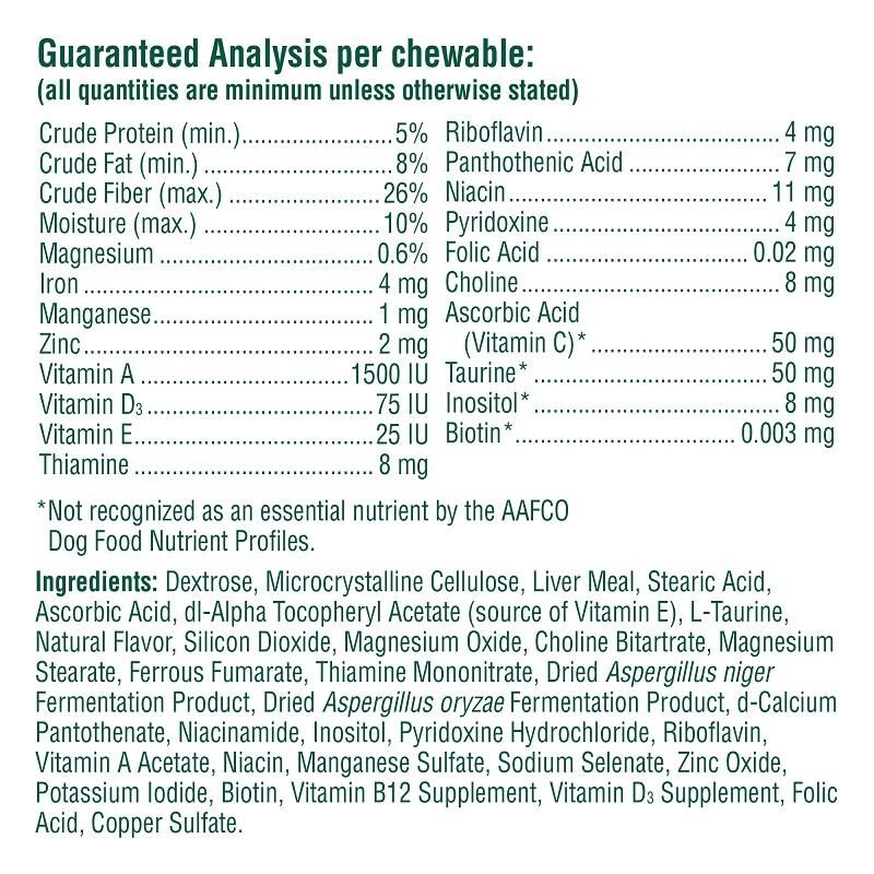 PetNC Senior Daily Multi Vitamin Chewable Tablets for Dogs, 60 ct