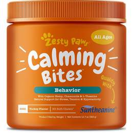 Zesty Paws Calming Bites Behavior Supplement for Dogs, 90 soft chews