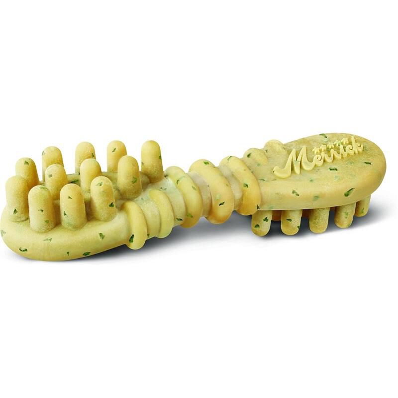 Merrick Fresh Kisses Double-Brush Infused with Mint Breath Strips for Dogs