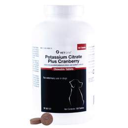 VetOne Potassium Citrate Plus Cranberry for Dogs, 100 Chewable Tablets