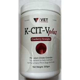 K-CIT-V Plus Cranberry Potassium Citrate Granules for Dogs and Cats, 300 gm