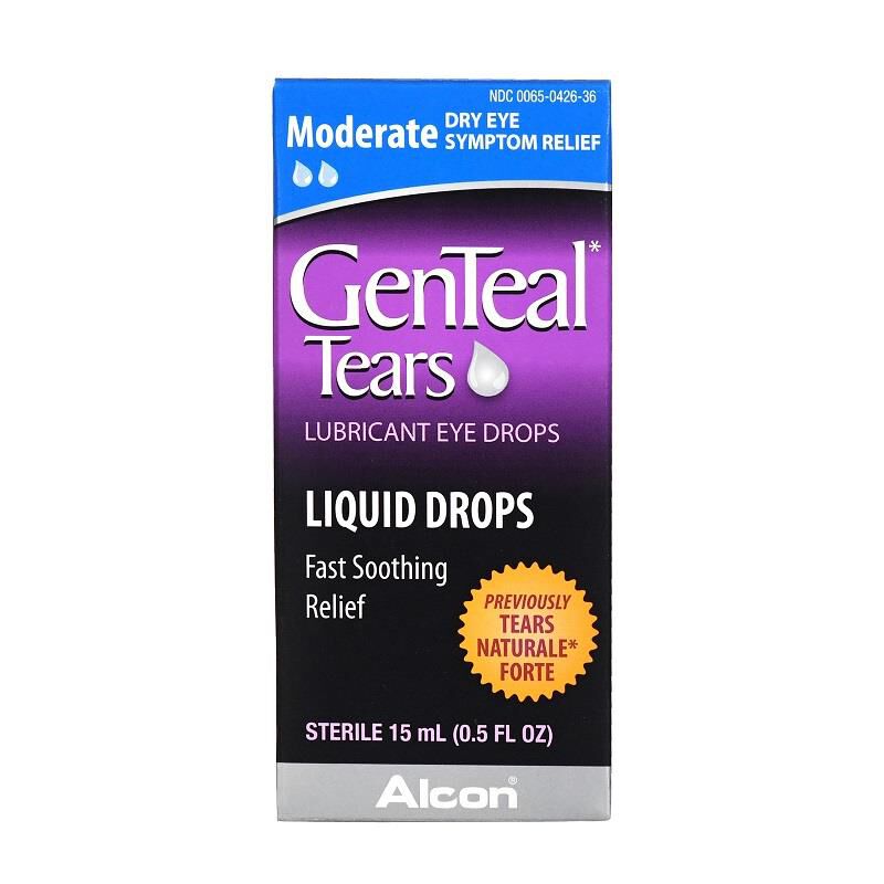 GenTeal Tears Lubricant Eye Drops for Moderate Dry Eye Relief, 15 ml