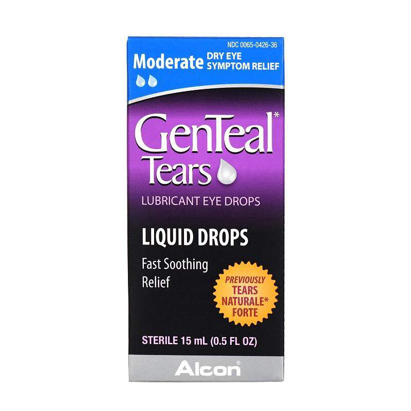 GenTeal Tears Lubricant Eye Drops for Moderate Dry Eye Relief, 15 ml