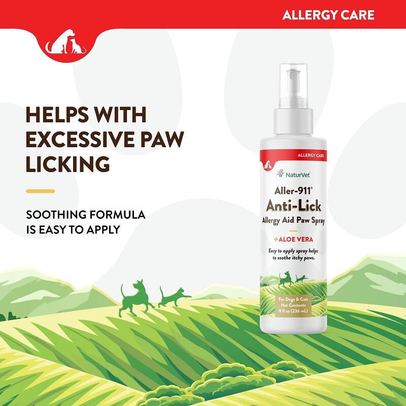 NaturVet Aller-911 Anti-Lick Paw, 8 oz Spray