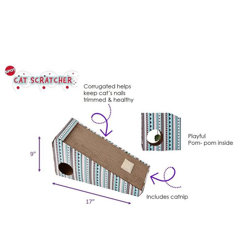 Ethical Pet Spot Ramp Cat Scratcher w/Catnip, 17"