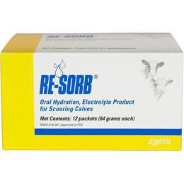 Re-Sorb Oral Hydration Electrolyte Packets for Scouring Calves