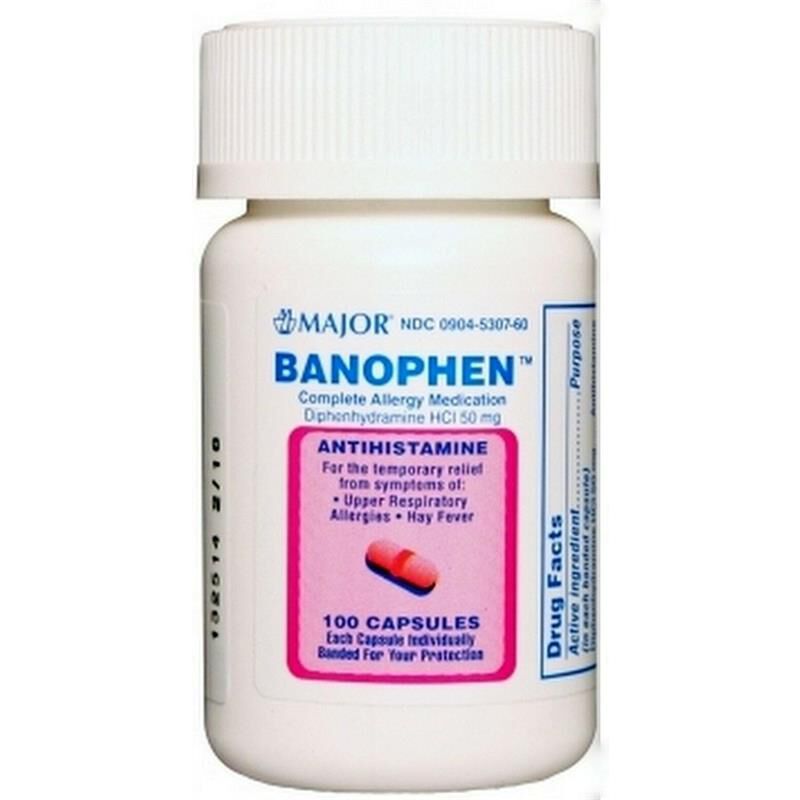 Diphenhydramine 50mg Capsules 100 ct.