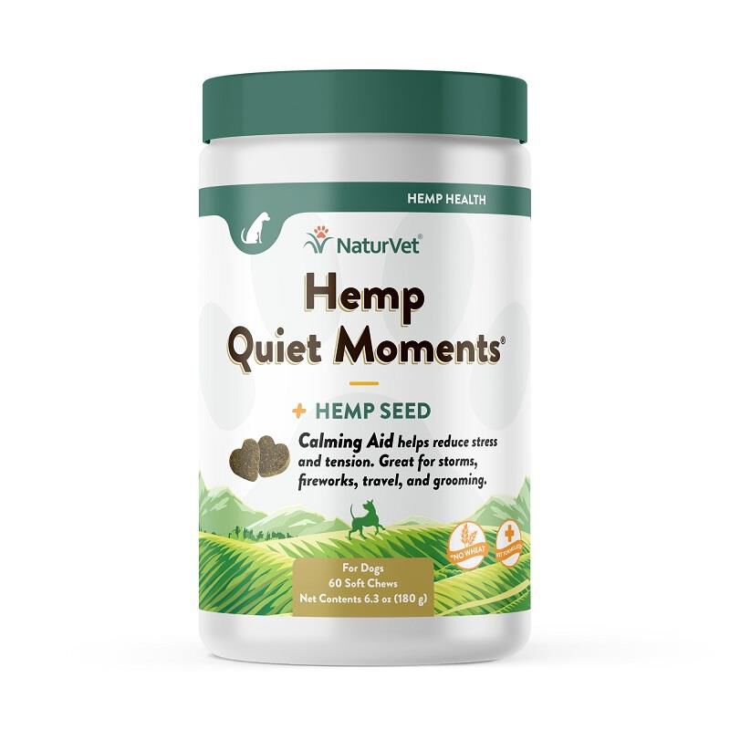 NaturVet Hemp Quiet Moments Plus Hemp Seed Soft Chews for Dogs