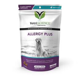 VetriScience Allergy Plus Immune Supplement for Dogs, 75 Chews