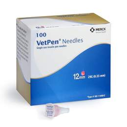 Merck VetPen Needles for Dogs and Cats with Diabetes, 12 mm (29 g), 100 Count