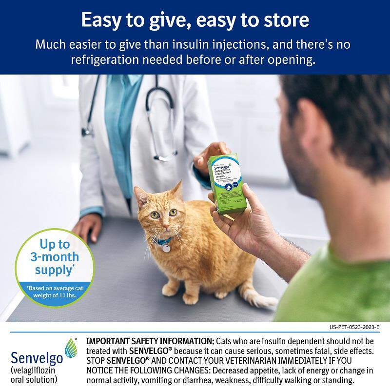 Senvelgo (velagliflozin oral solution) for Cats, 15 mg/ml, 30 ml