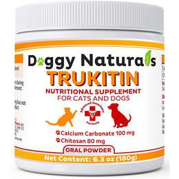 Doggy Naturals Trukitin Chitosin Based Phosphate Binder for Cats & Dogs 180g Powder, 6.3 oz