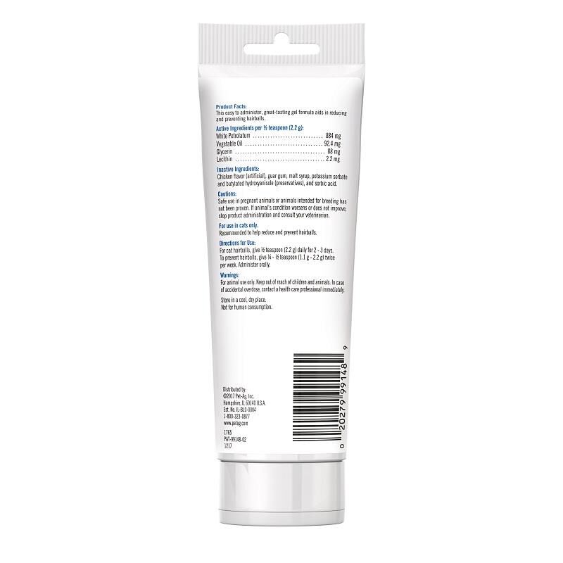 PetAg Hairball Solution Gel for Cats, 3.5 oz.
