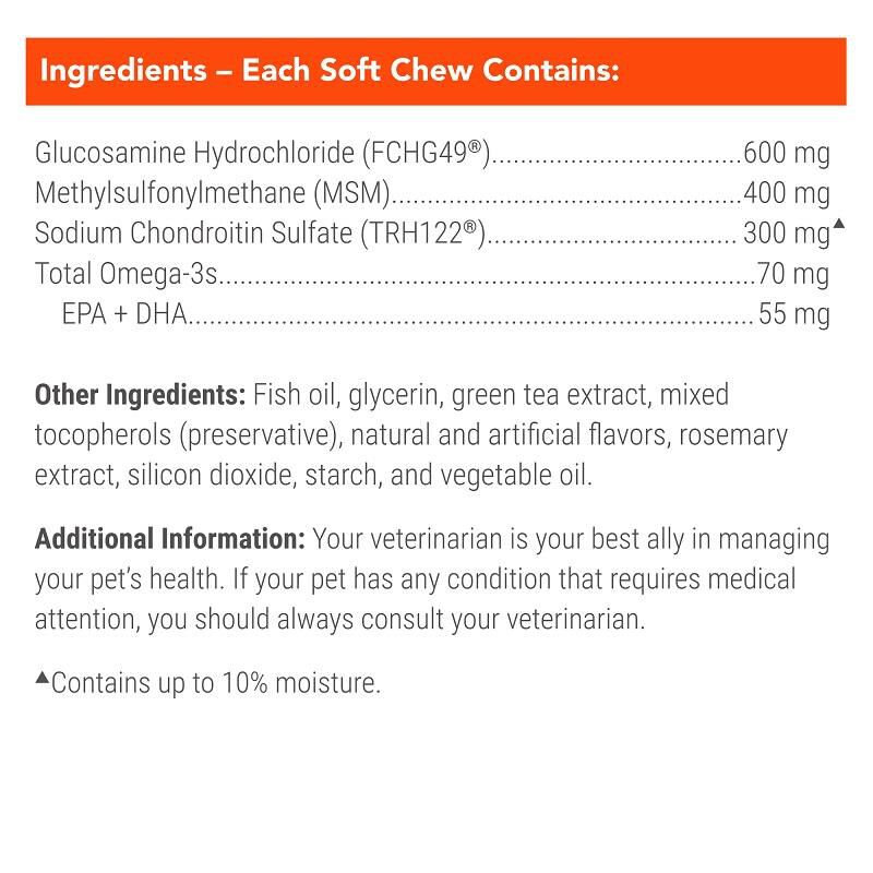 Cosequin Max Strength Joint Supplement for Dogs w/MSM plus Omega-3's