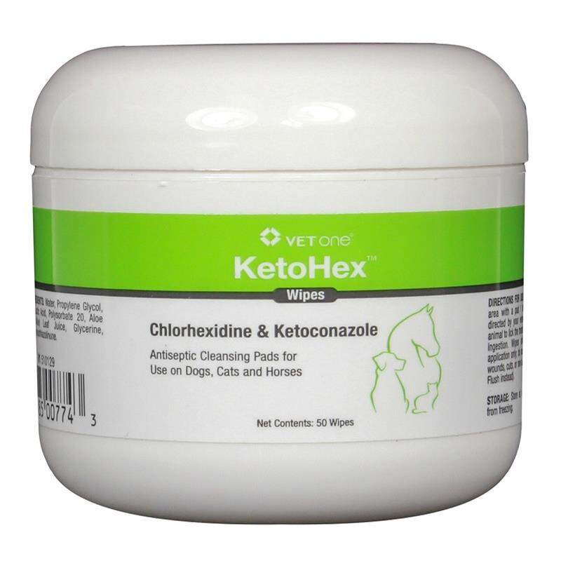 KetoHex Chlorhexidine & Ketoconazole 2" x 2" Wipes, 50 ct