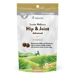 NaturVet Senior Hip & Joint Advanced Plus Omegas, 120 Soft Chews