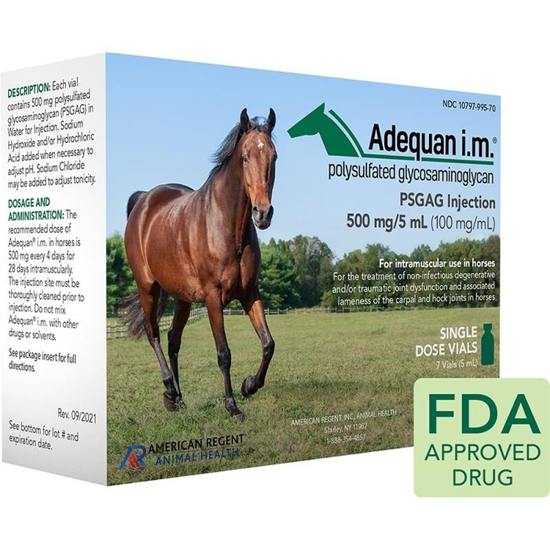 Adequan Equine I.M. for Horses 500mg/5ml 7 x 5ml Vials