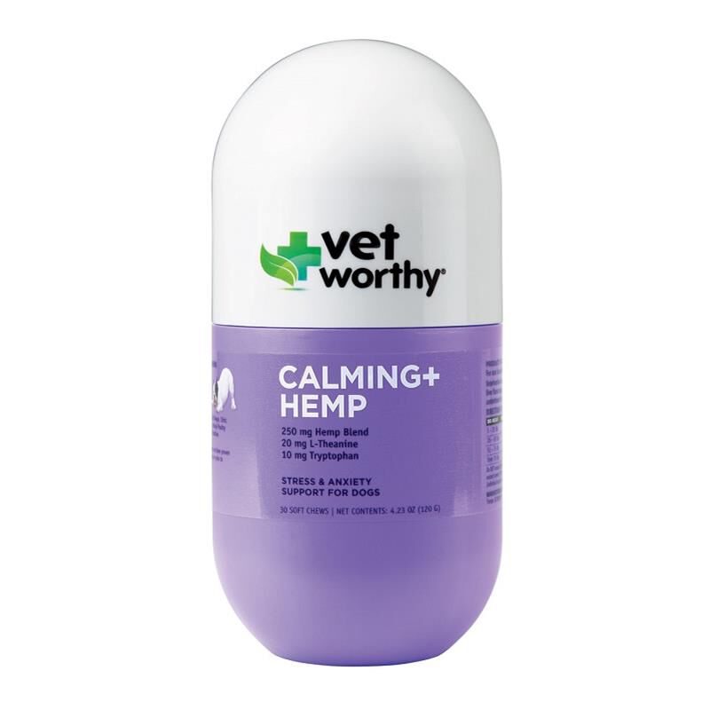 Vet Worthy Calming + Hemp Soft Chews for Dogs, 30 ct