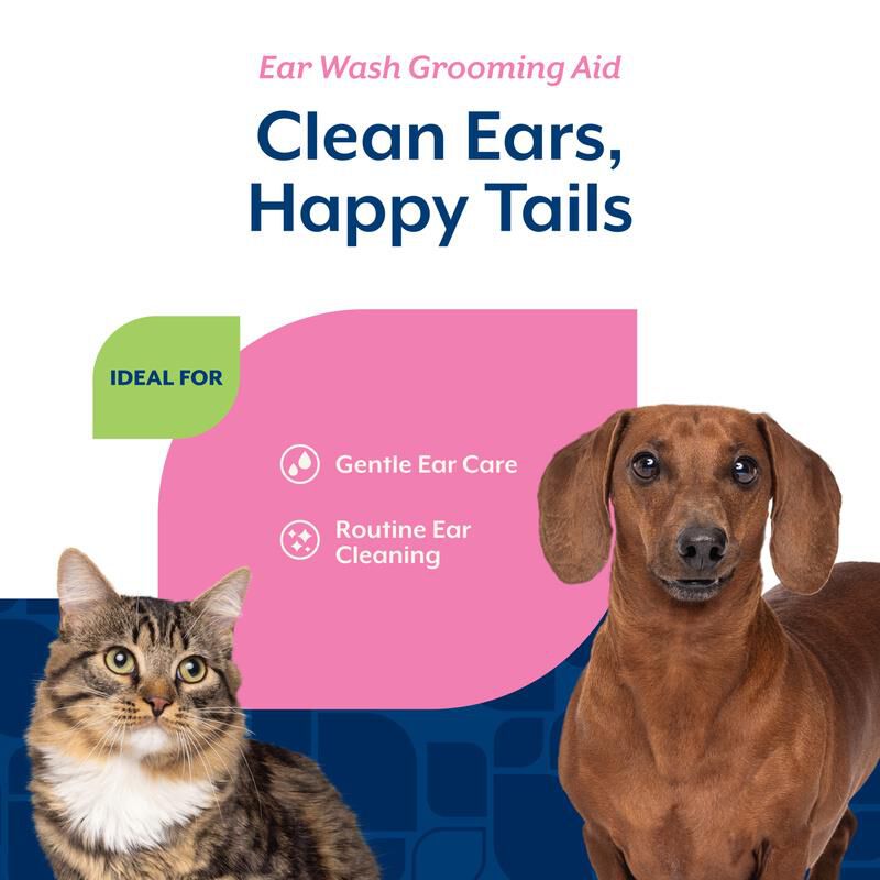 NaturVet Ear Wash w/Tea Tree Oil (Aloe & Baby Powder Scent) 8 oz