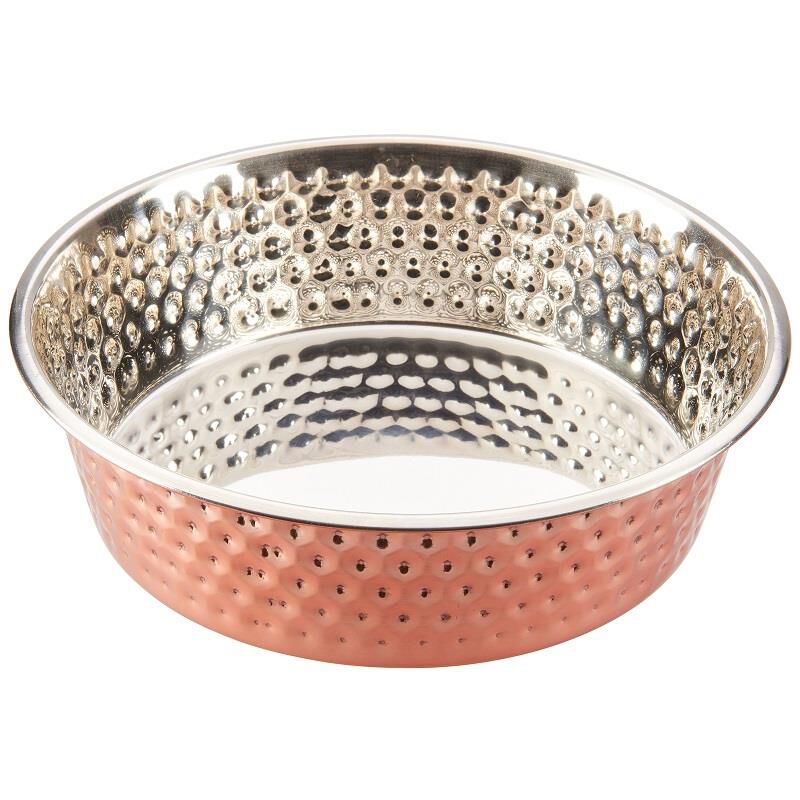 Ethical Pet Spot Honeycomb Hammered Copper Pet Bowl