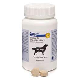 Pala-Tech Vitamin K1 50 mg Chewable Tablets for Dogs, 50 ct