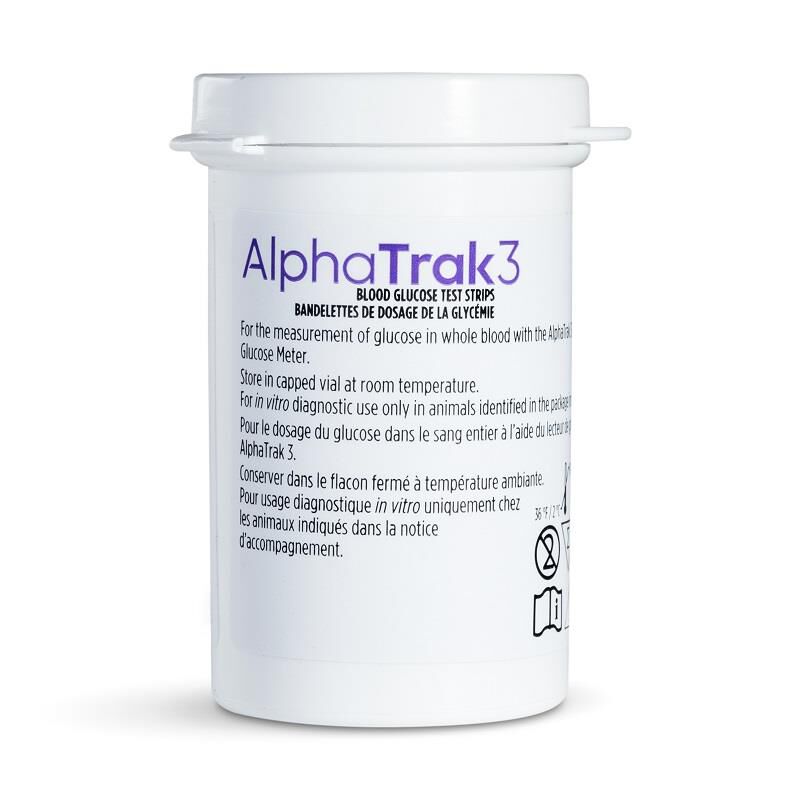 AlphaTrak 3 Blood Glucose Test Strips 50 Count Vial
