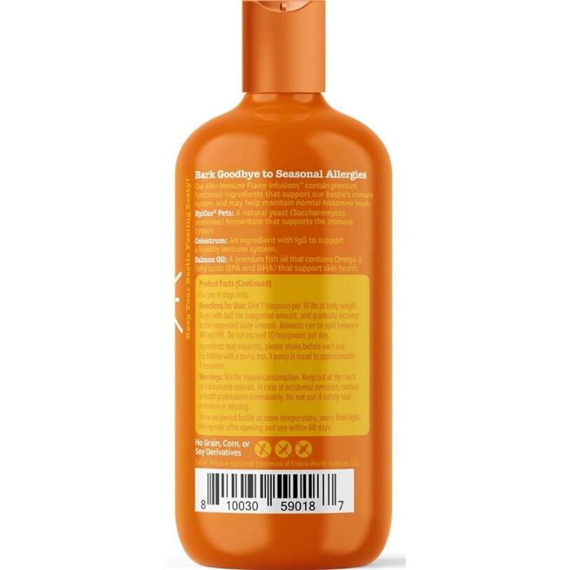 Zesty Paws Aller-Immune Broth Booster Immune System Supplement for Dogs Chicken Bone Broth Flavor, 16 fl oz