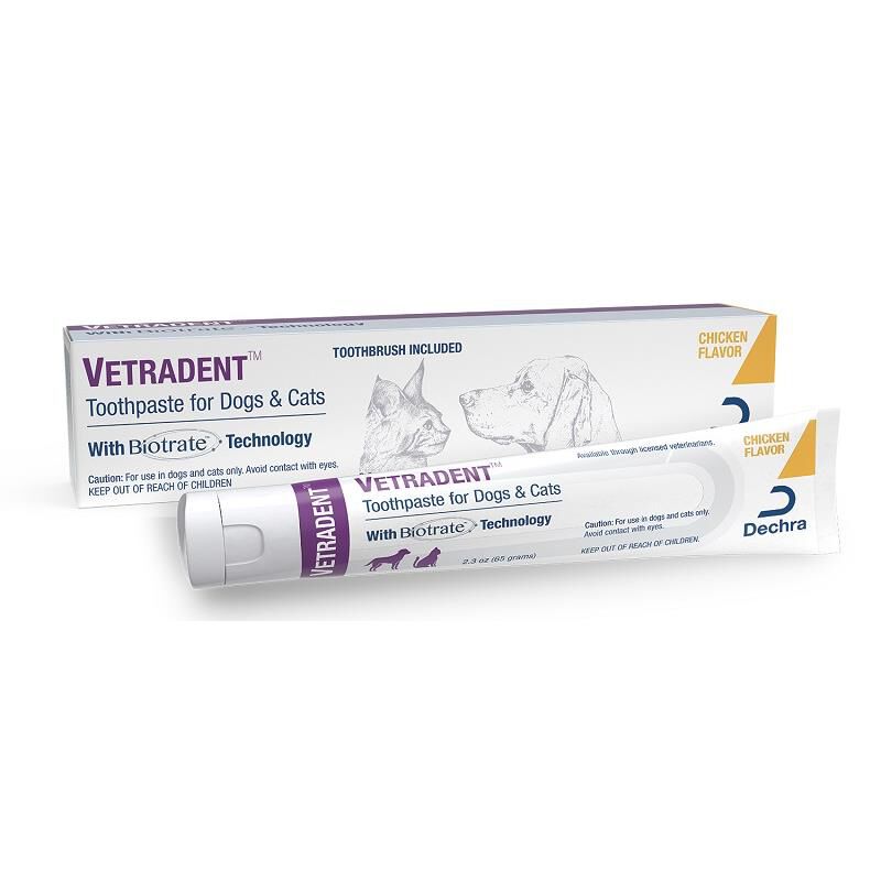 Vetradent Toothpaste for Dogs & Cats with Toothbrush, 2.3 oz