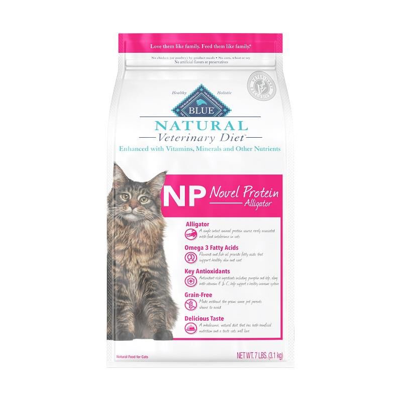 Blue Buffalo Natural Veterinary Diet NP Novel Protein Alligator Cat Food 7 lbs