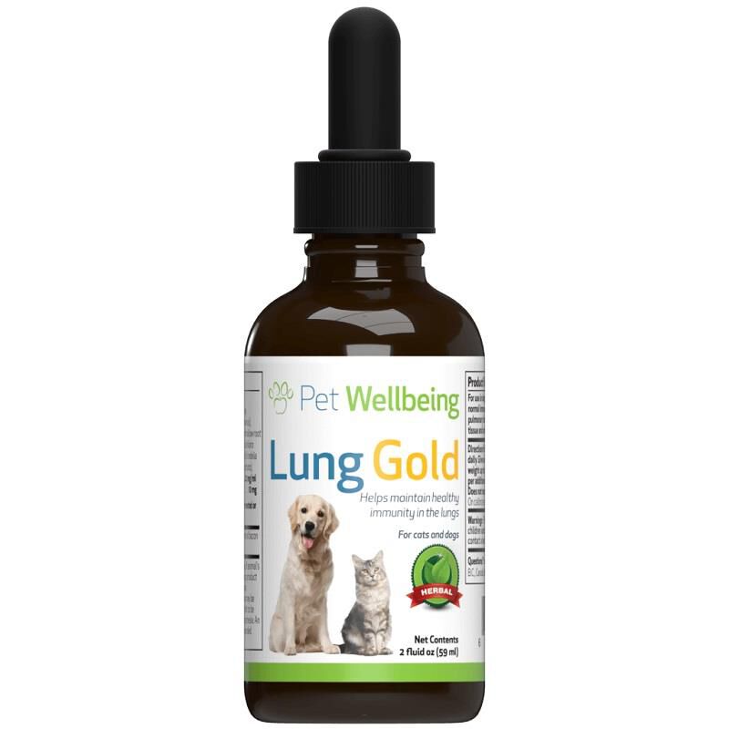 Pet Wellbeing Lung Gold for Dogs or Cats, 2 oz