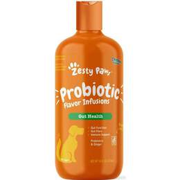 Zesty Paws Probiotic Flavor Infusions Gut Health Supplement for Dogs Chicken Flavor, 16 fl oz