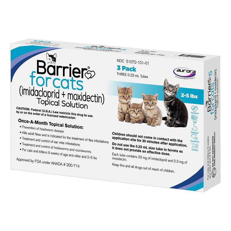 Barrier (imidacloprid + moxidectin) Topical Solution for Cats