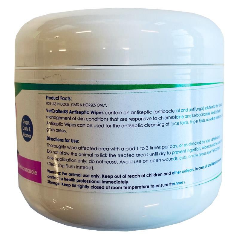 VetCrafted Antiseptic Wipes for Dogs, Cats and Horses, 50 Ct