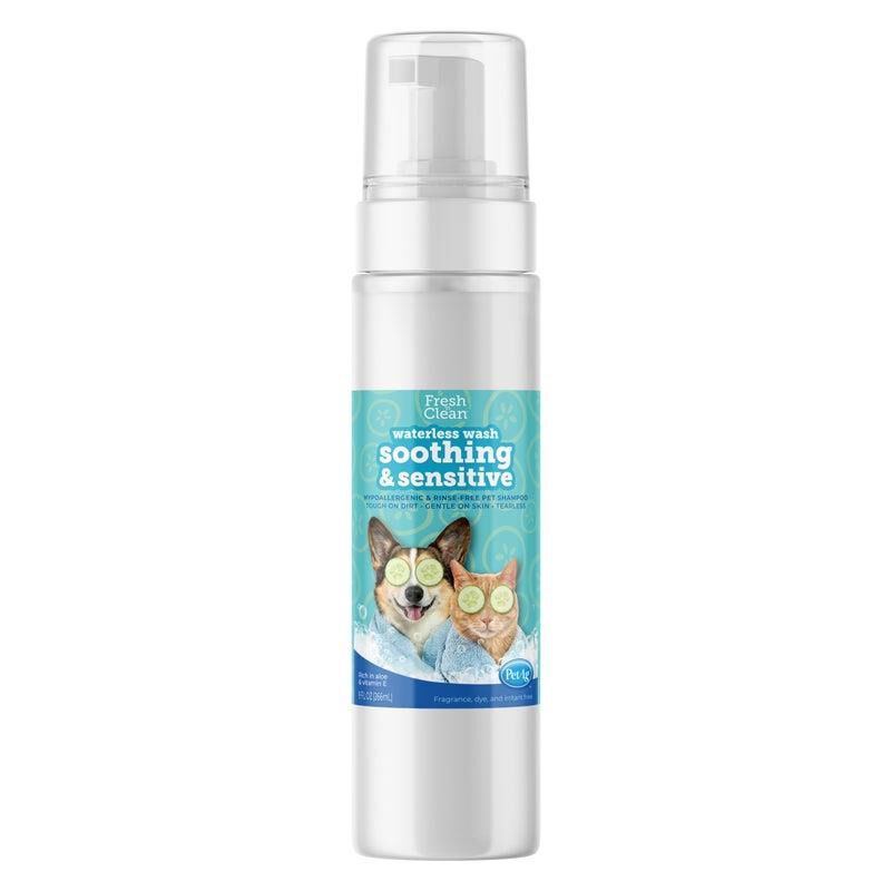 PetAg Fresh 'n Clean Waterless Wash Soothing & Sensitive Hypoallergenic Pet Shampoo, 9 fl oz