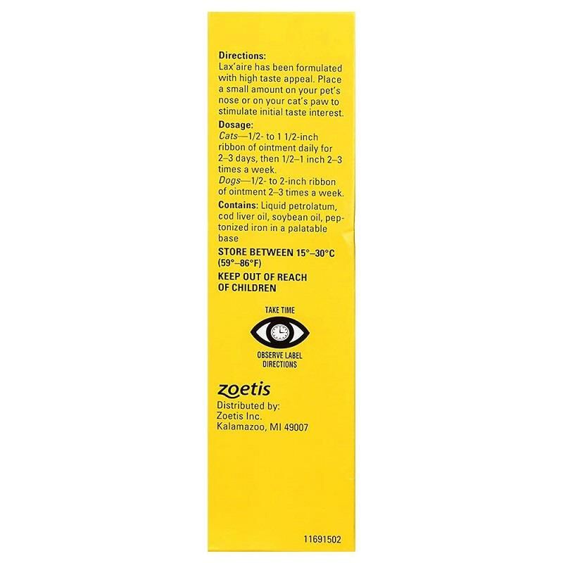 Zoetis LAX AIRE for Dogs and Cats with  Constipation Issues, 3-ounce tube