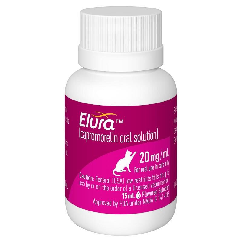 Elura (capromorelin oral solution) 20 mg/mL for Cats, 15 ml