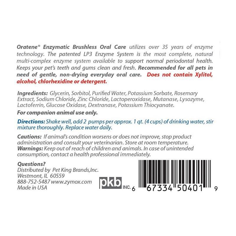 Oratene Veterinarian Drinking Water Additive, 4 oz
